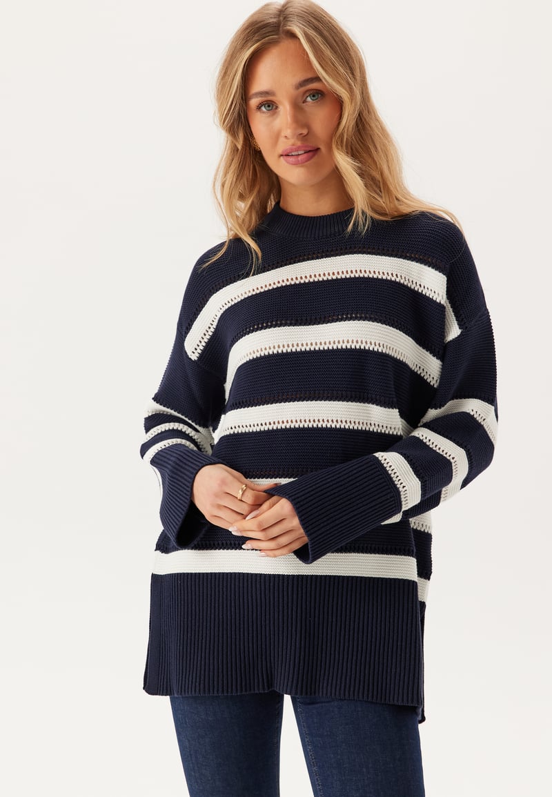 GANT Striped Textured C-neck