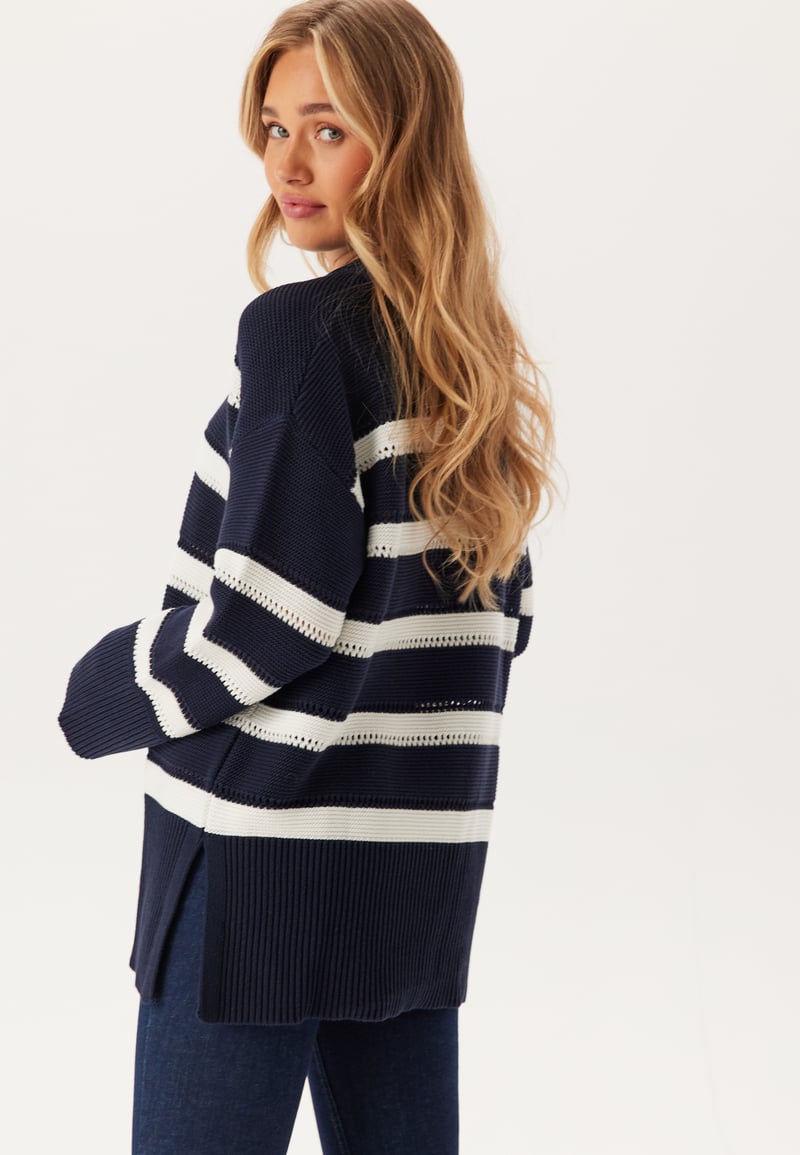 GANT Striped Textured C-neck