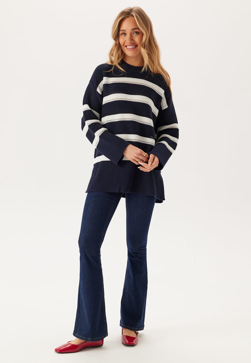 GANT Striped Textured C-neck