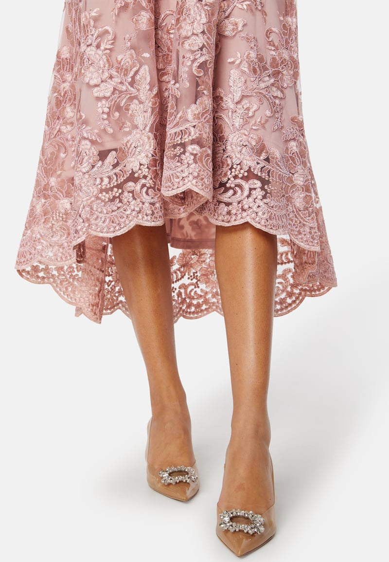 Goddiva Embroidered Lace Dress