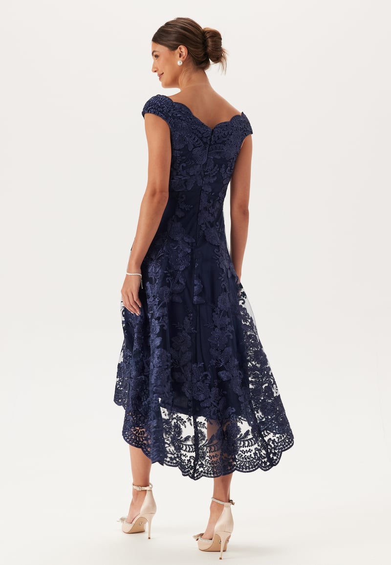 Goddiva Embroidered Lace Dress