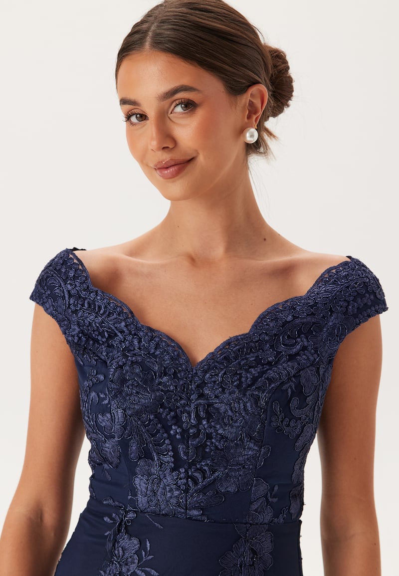 Goddiva Embroidered Lace Dress