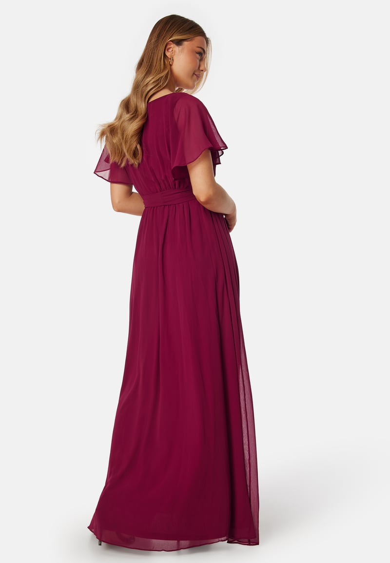 Goddiva Flutter Chiffon Dress