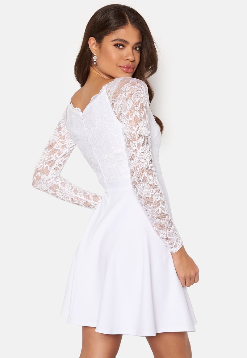 Goddiva Long Sleeve Skater Dress