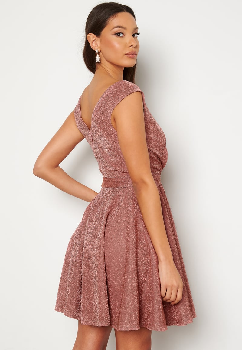 Goddiva Lurex Skater Dress