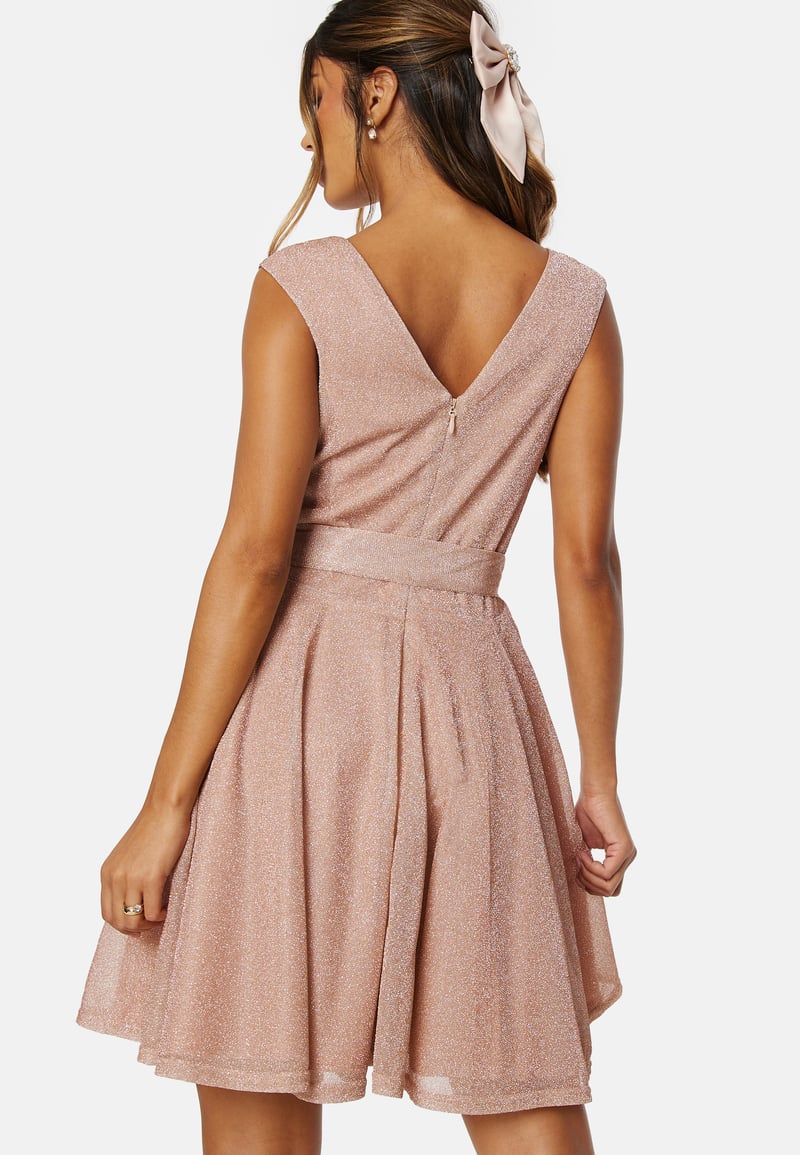Goddiva Lurex Skater Dress