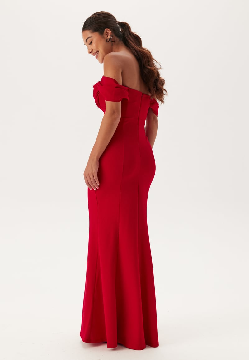 Goddiva Off Shoulder Maxi Dress