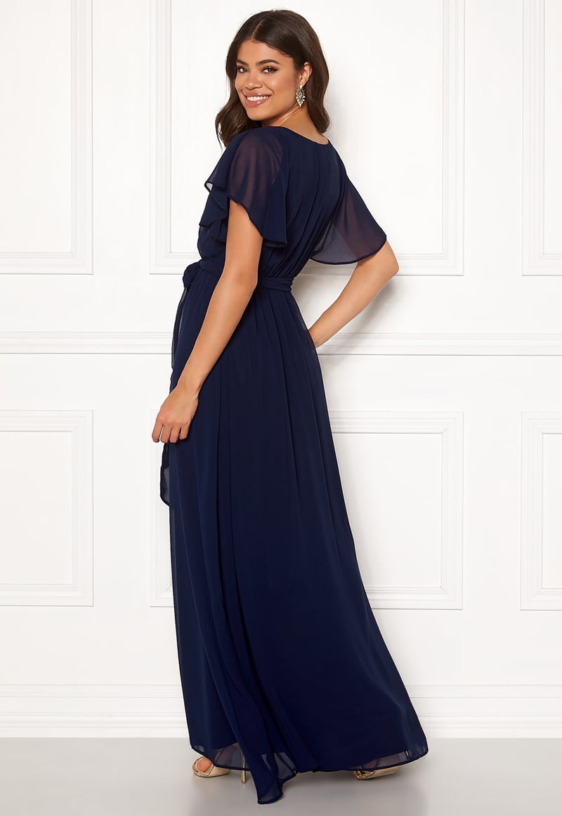 Goddiva Flutter Chiffon Dress