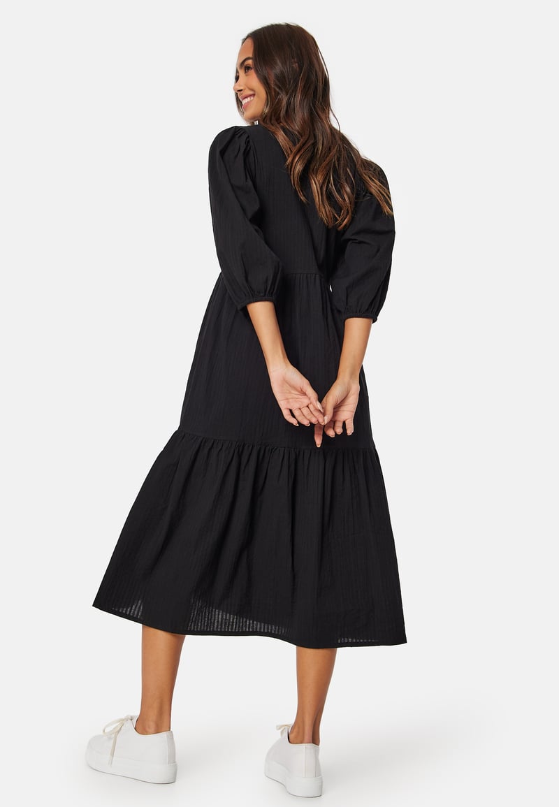 Happy Holly Balloon Sleeve Cotton Dress