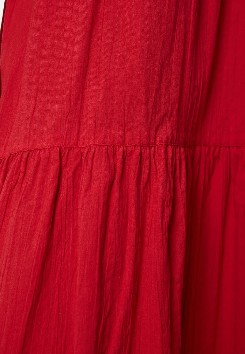 Happy Holly Balloon Sleeve Cotton Dress