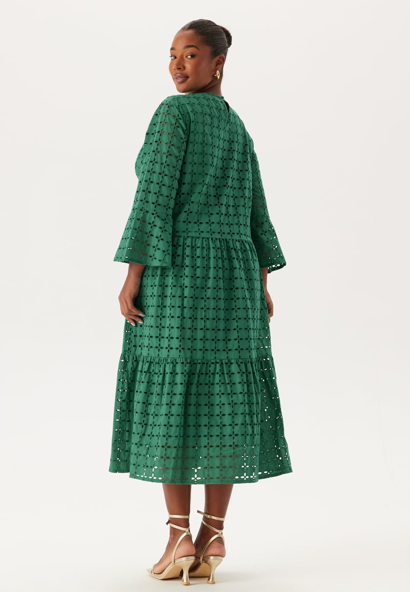 Happy Holly Broderie Anglaise Round Neck Dress