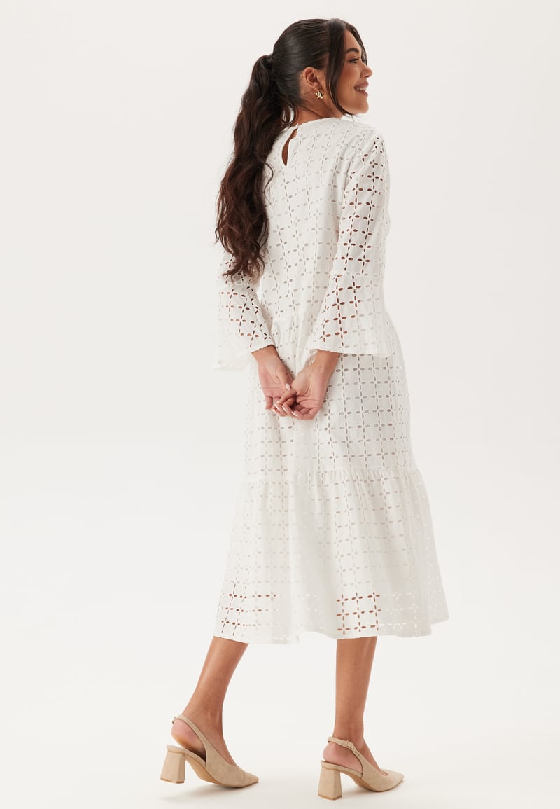 Happy Holly Broderie Anglaise Round Neck Dress