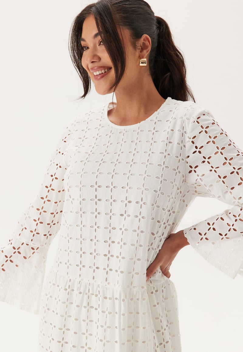 Happy Holly Broderie Anglaise Round Neck Dress