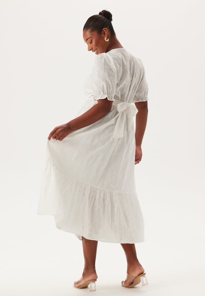 Happy Holly Broderie Anglaise V-Neck Dress