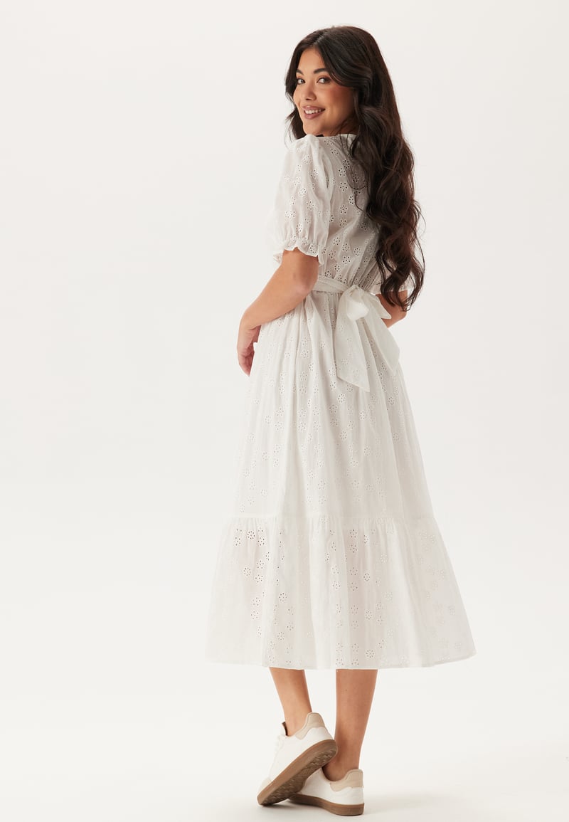 Happy Holly Broderie Anglaise V-Neck Dress