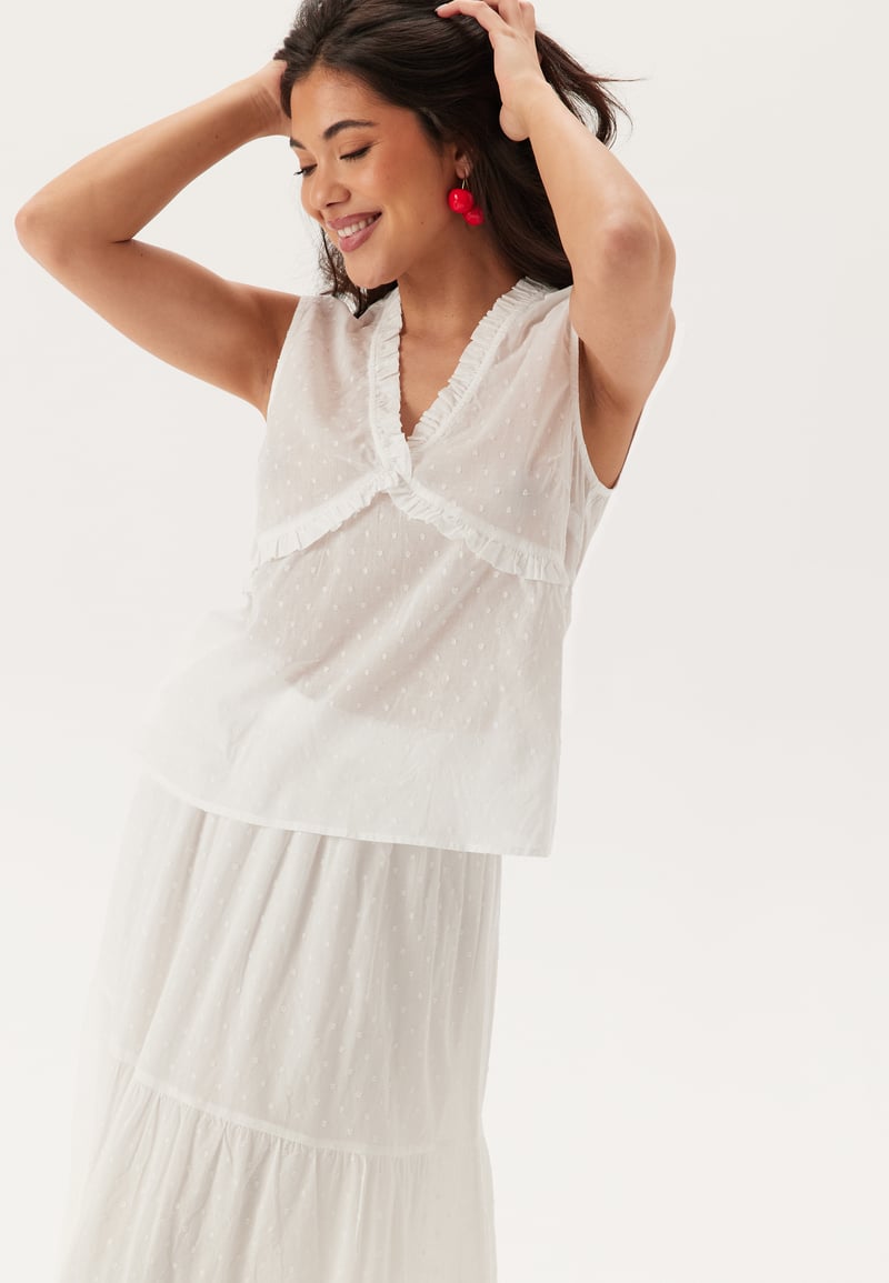 Happy Holly Cotton Dobby Dot Blouse