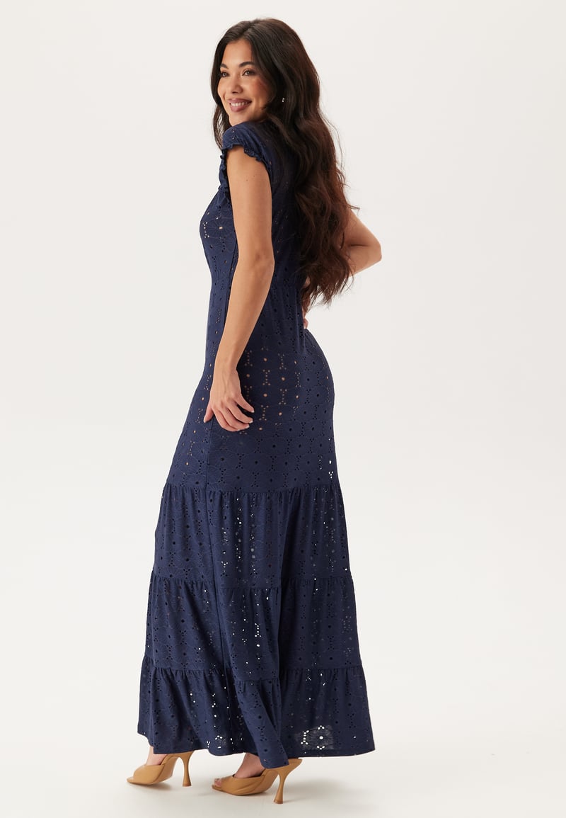 Happy Holly Jersey Broderie Anglaise Maxi Dress