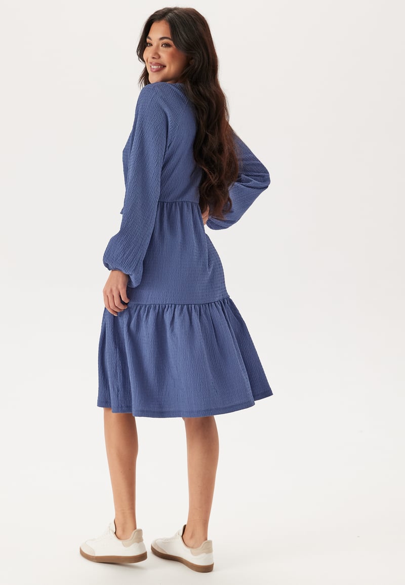 Happy Holly Jersey Structure Wrap Dress