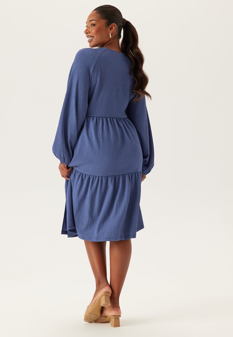 Happy Holly Jersey Structure Wrap Dress
