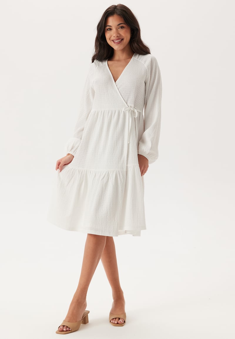 Happy Holly Jersey Structure Wrap Dress