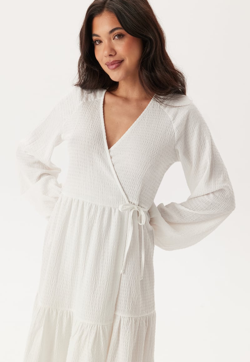 Happy Holly Jersey Structure Wrap Dress