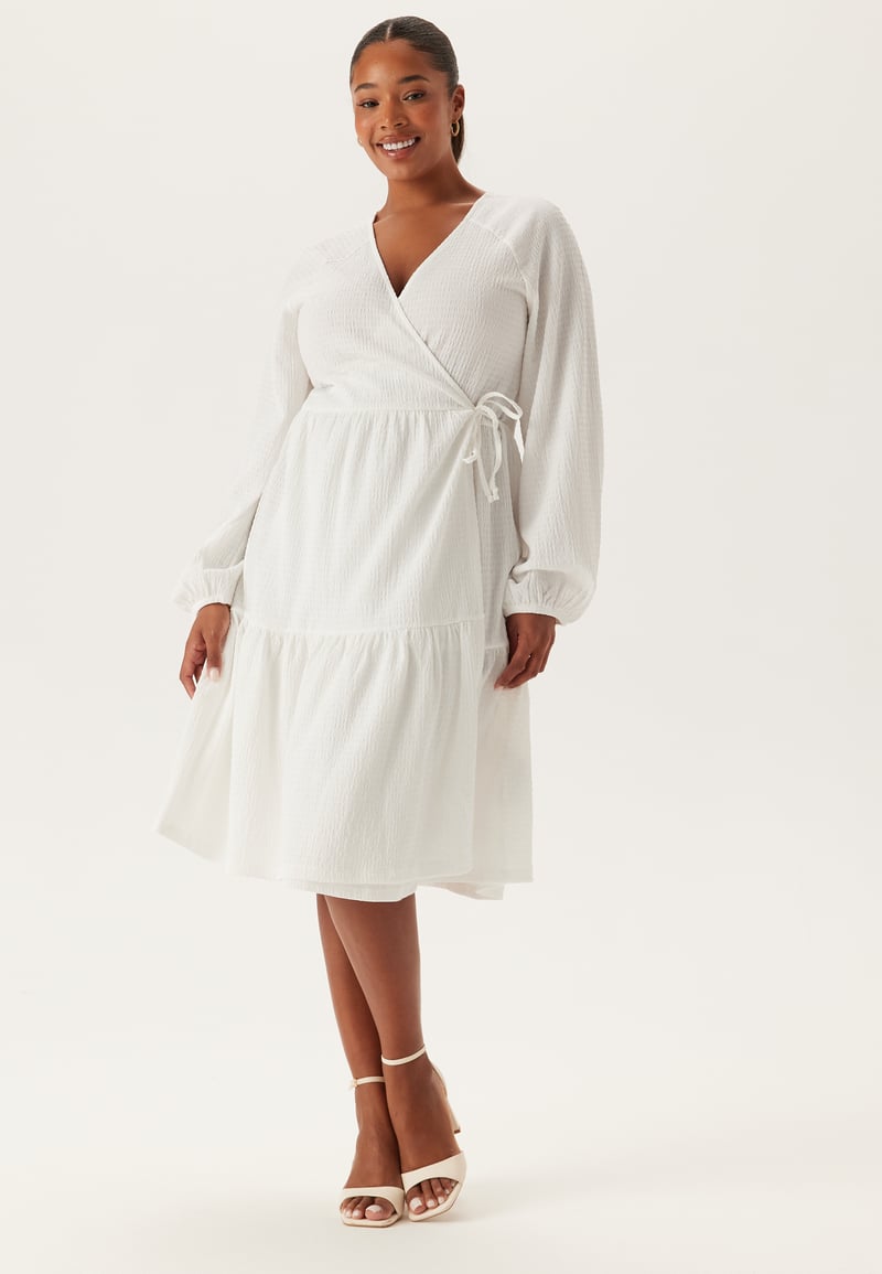 Happy Holly Jersey Structure Wrap Dress