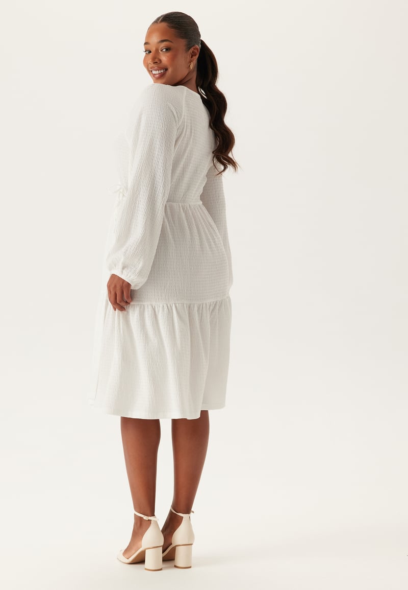 Happy Holly Jersey Structure Wrap Dress