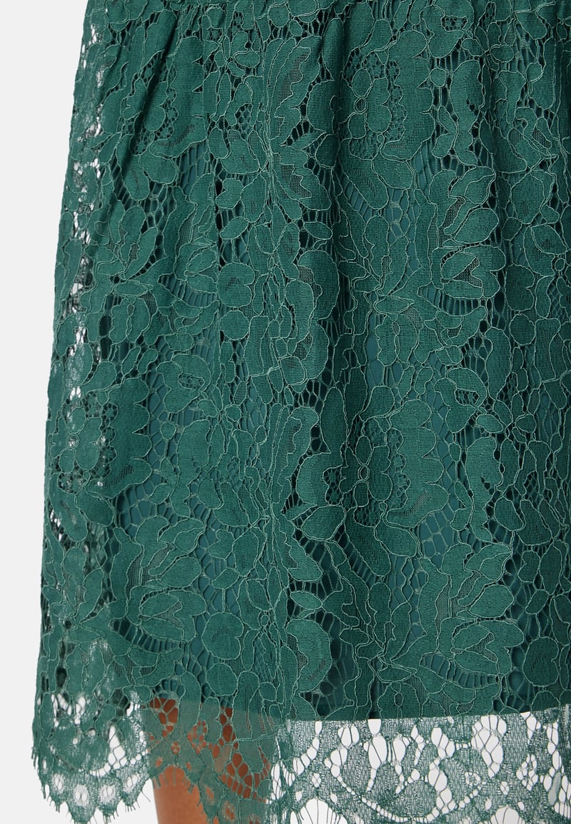 Happy Holly V-neck Lace Midi Dress