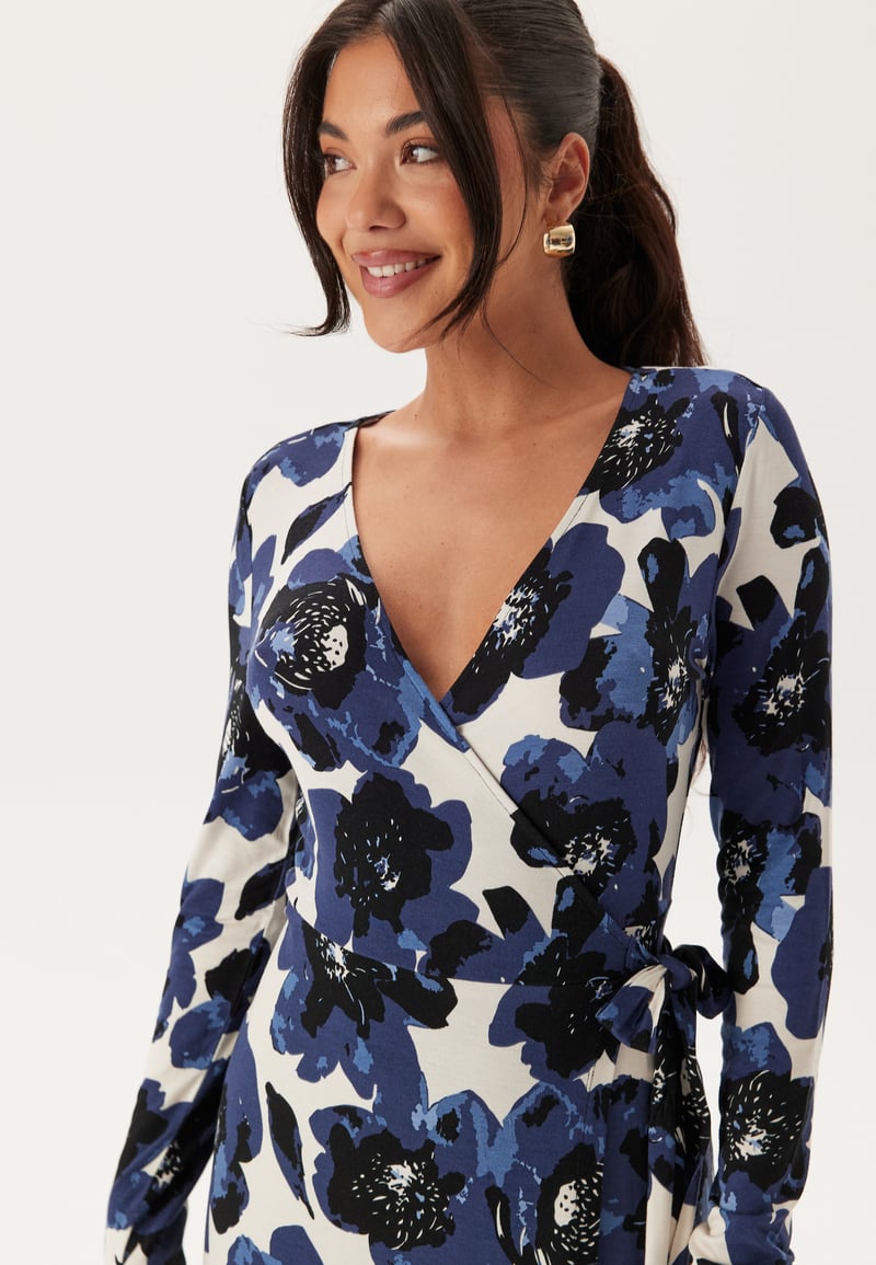 Happy Holly Long Sleeve Wrap Dress