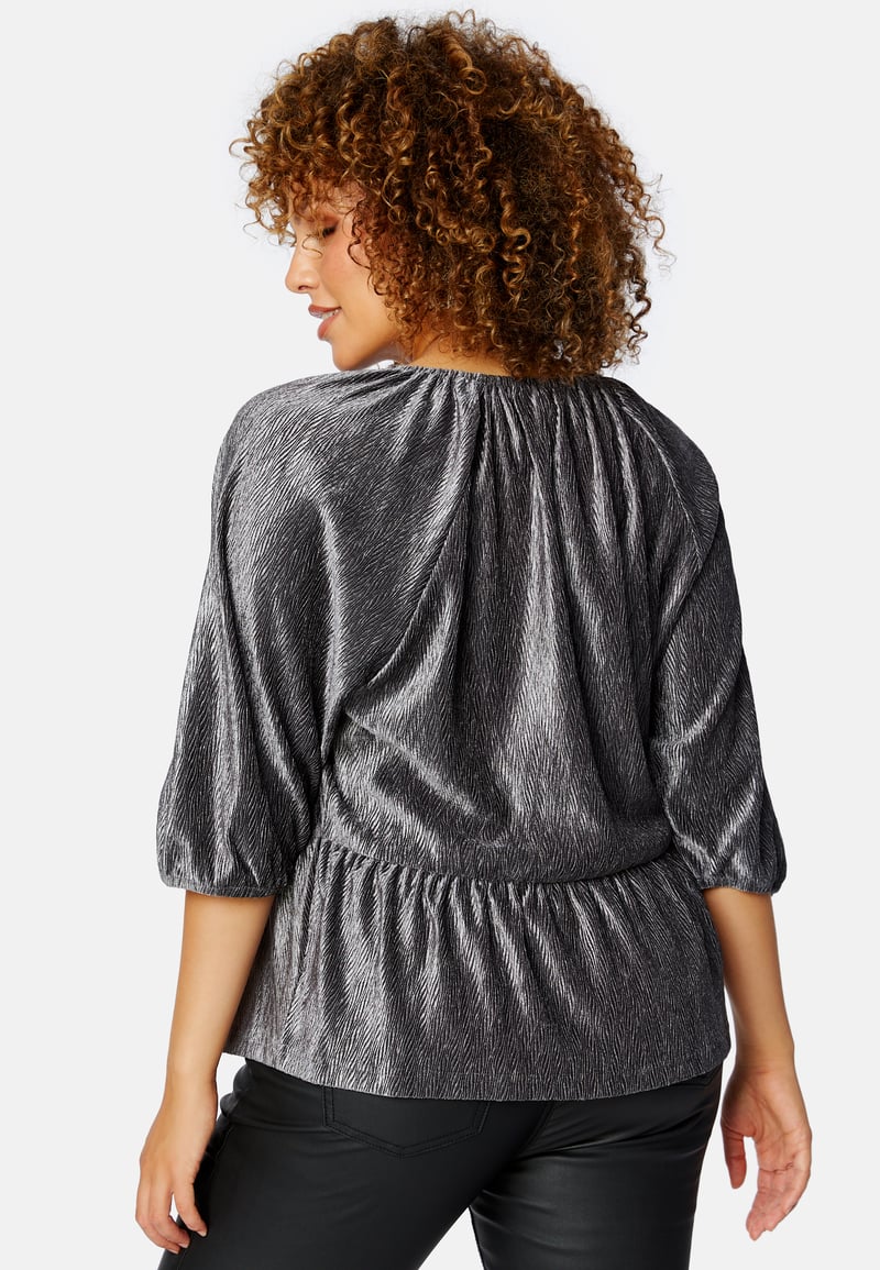 Happy Holly Perline puff sleeve top