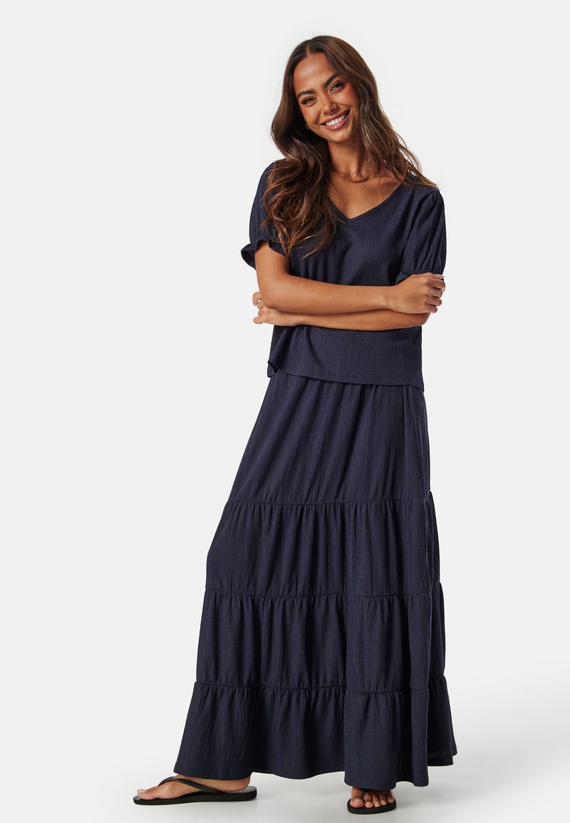 Happy Holly Puff Sleeve V-neck Top