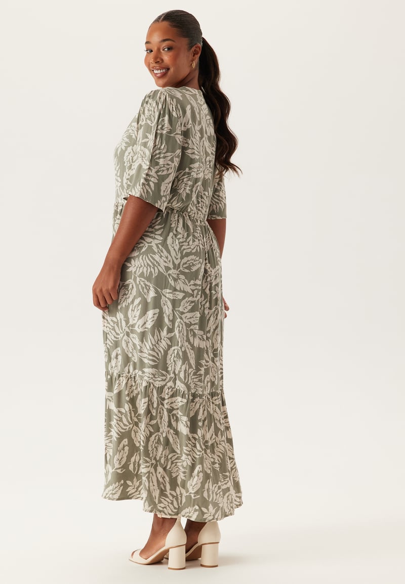 Happy Holly Puff Sleeve Viscose Dress