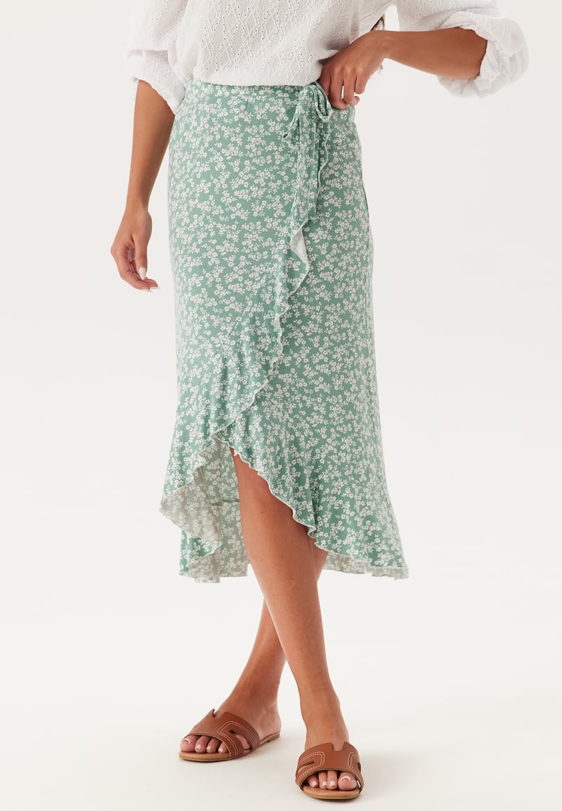 Happy Holly Frill Wrap Skirt