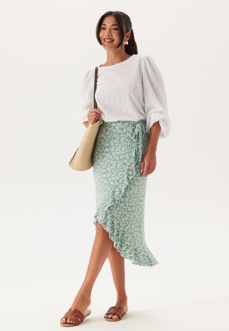 Happy Holly Frill Wrap Skirt