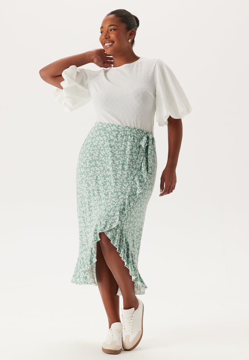 Happy Holly Frill Wrap Skirt