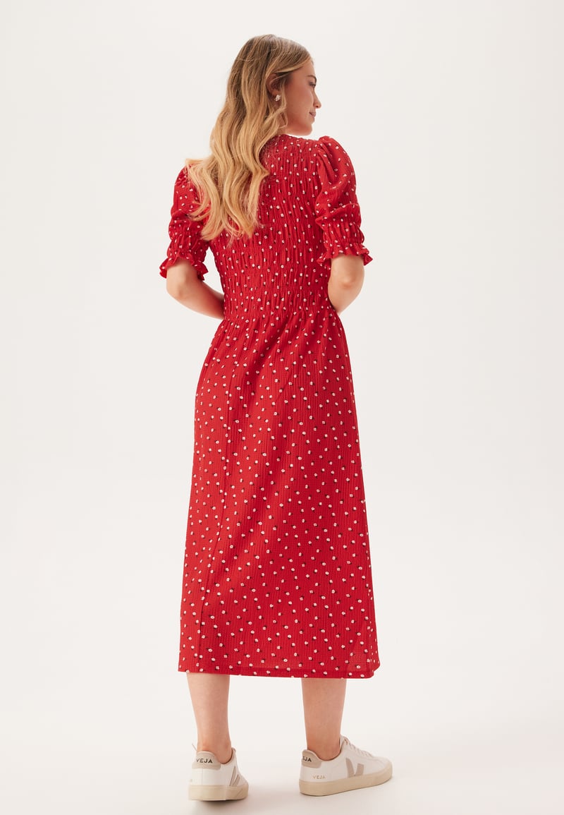 Happy Holly Short Sleeve Smock Dress