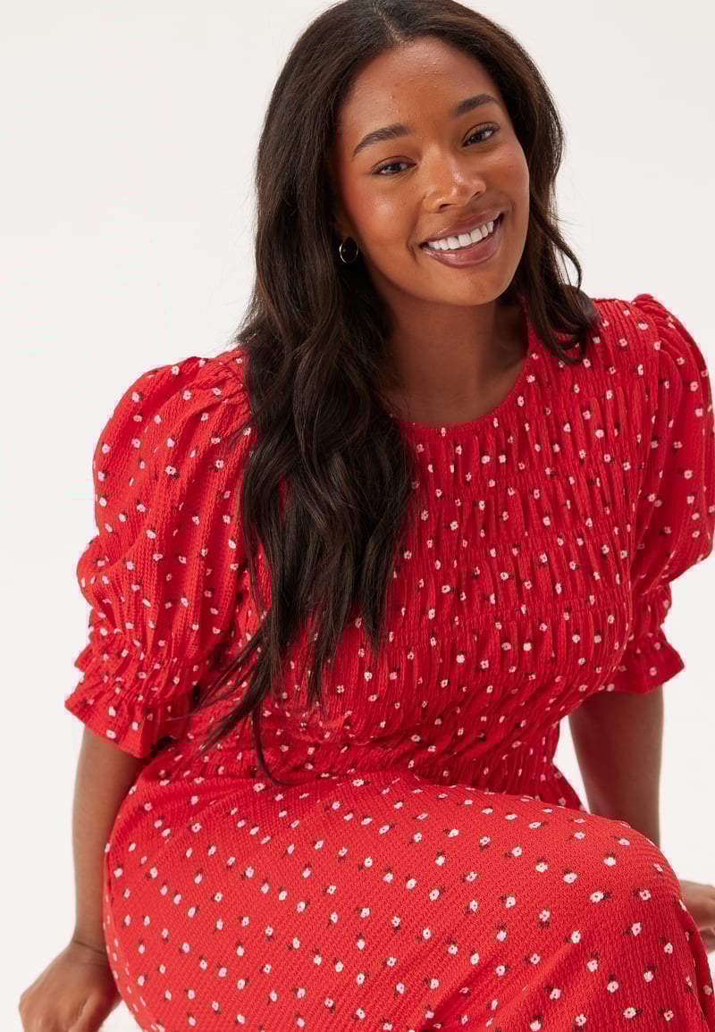 Happy Holly Short Sleeve Smock Dress