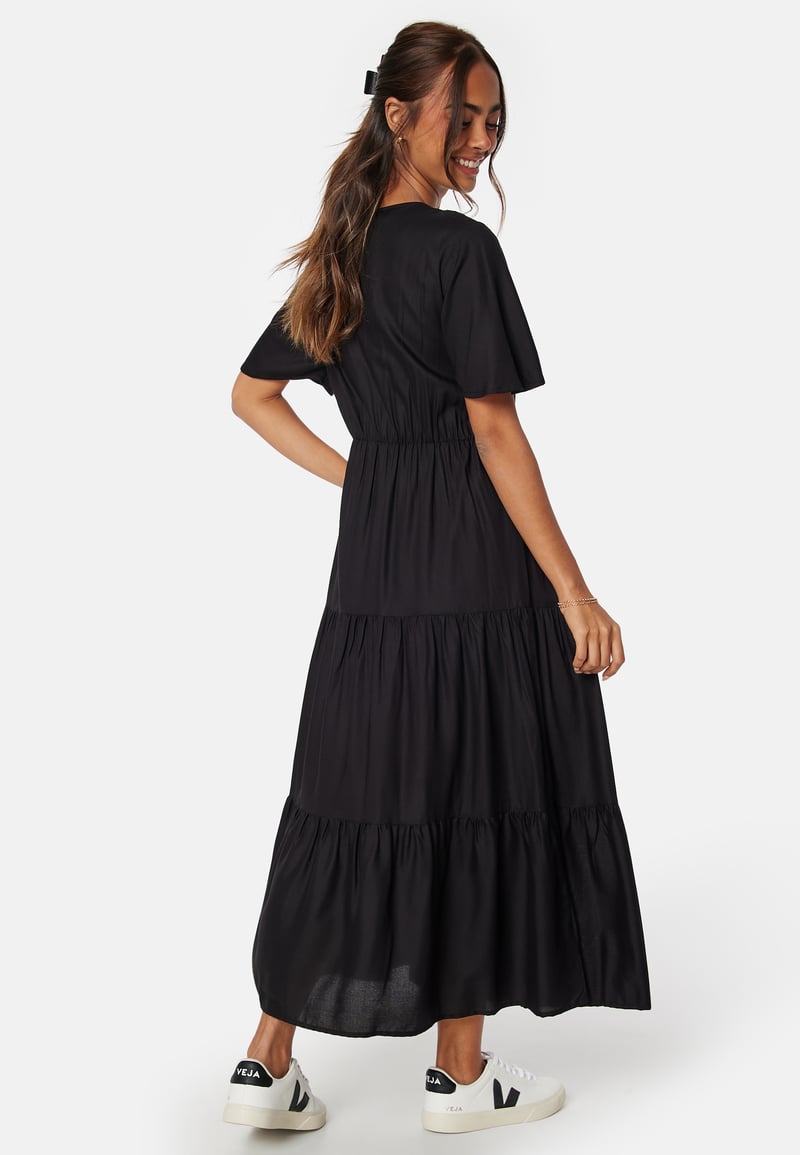 Happy Holly Butterfly Sleeve Viscose Midi Dress
