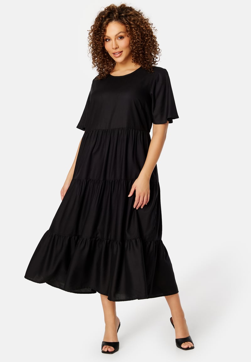 Happy Holly Butterfly Sleeve Viscose Midi Dress