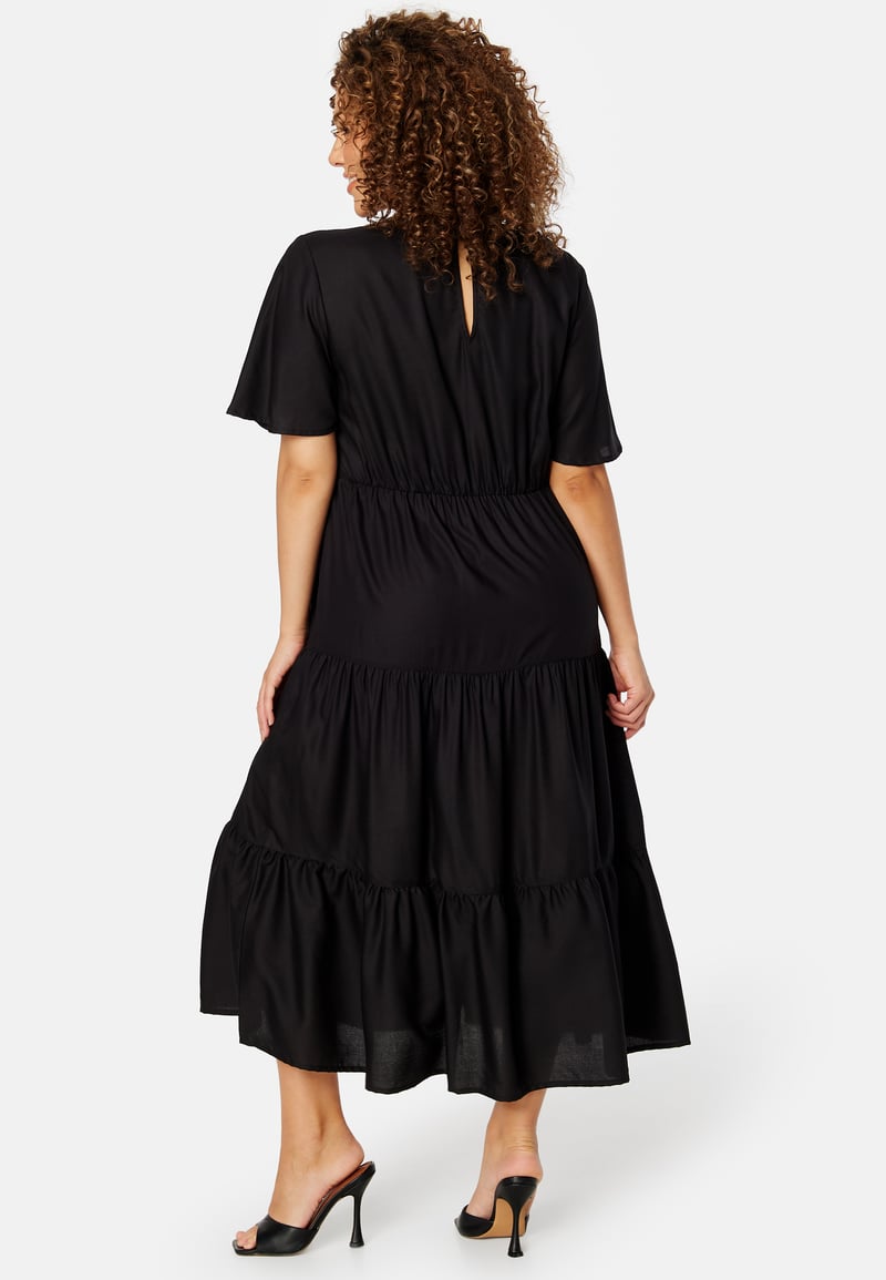 Happy Holly Butterfly Sleeve Viscose Midi Dress