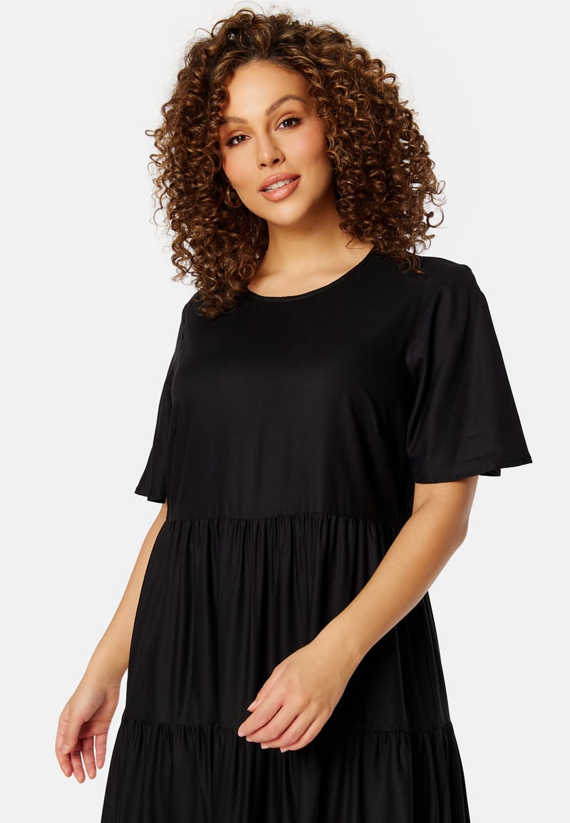 Happy Holly Butterfly Sleeve Viscose Midi Dress