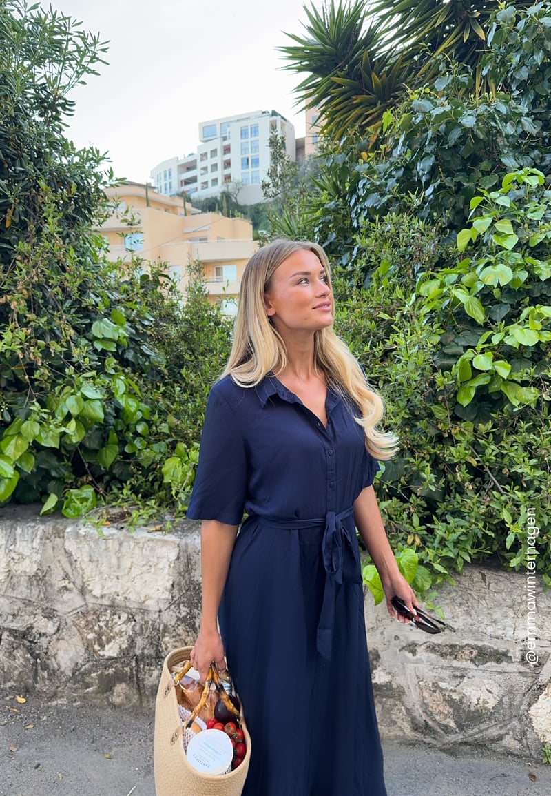 Happy Holly Viscose Belted Shirt Dress