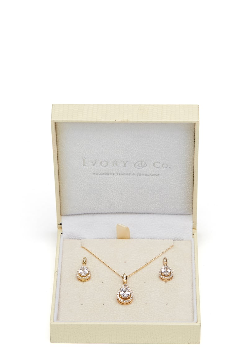 Ivory & Co Belmont Gold Pendant Set