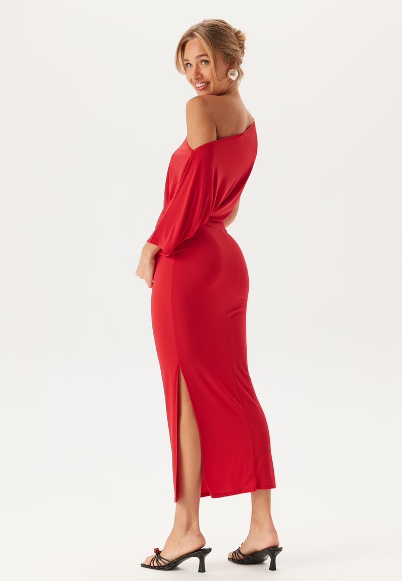 John Zack Off Shoulder Midaxi Dress