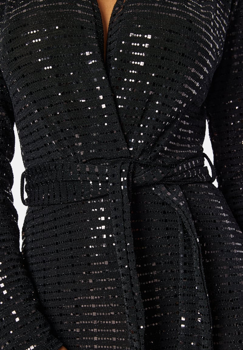 John Zack Sequin Wide Leg Jumpsuit