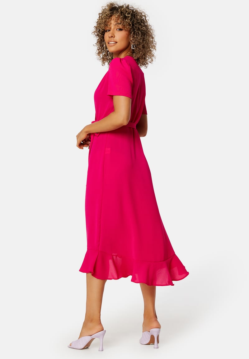 John Zack Short Sleeve Wrap Dress