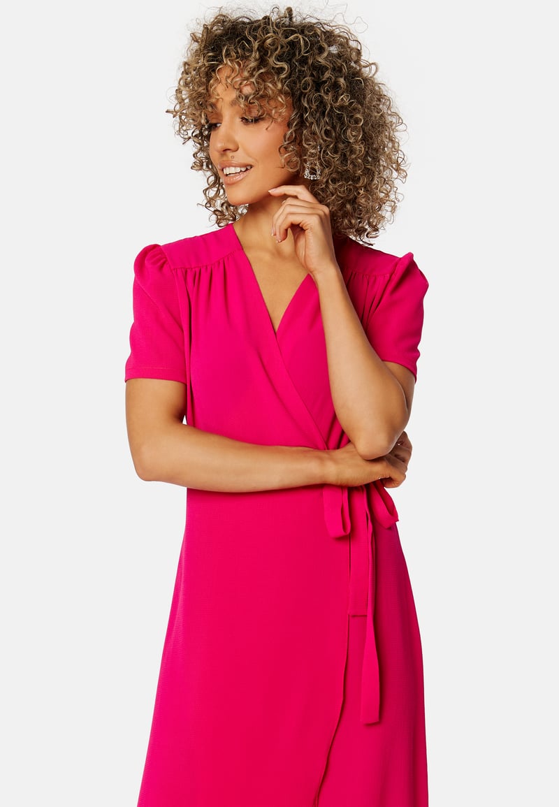 John Zack Short Sleeve Wrap Dress