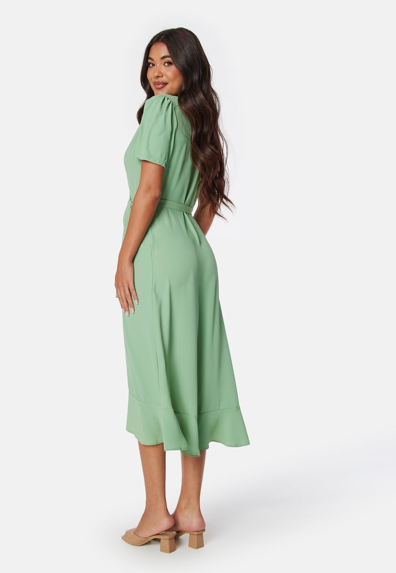 John Zack Short Sleeve Wrap Dress