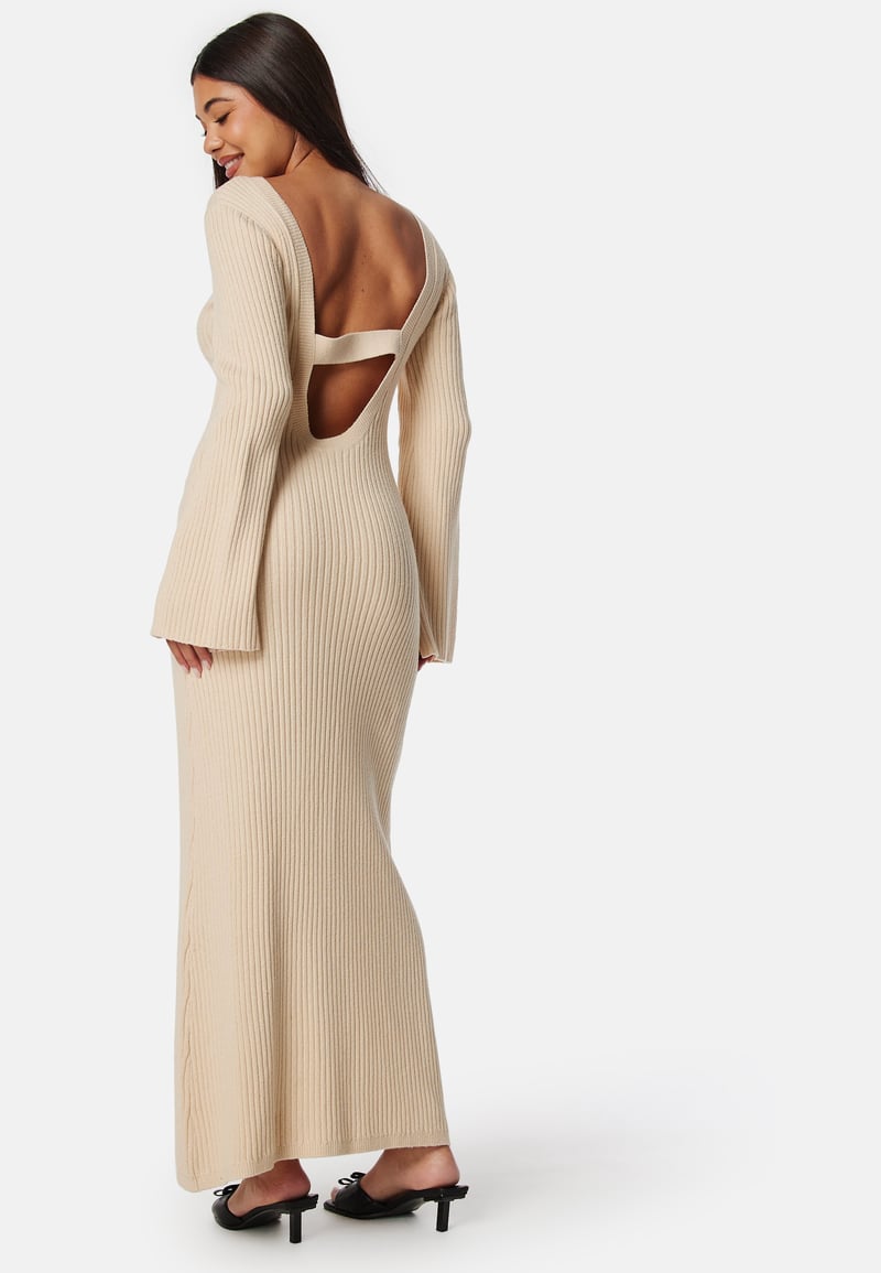 Josefin Lavold X Bubbleroom Josefin Deep Back Maxi Knit Dress