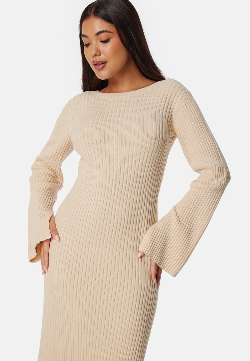 Josefin Lavold X Bubbleroom Josefin Deep Back Maxi Knit Dress